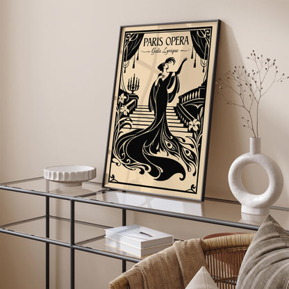 Paris Opera Gala Lyrique Vintage Music Poster