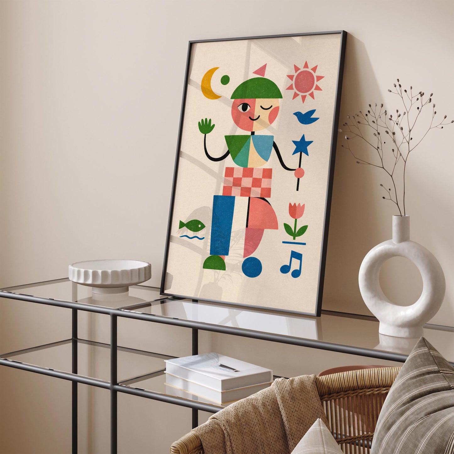 Paul Klee Inspired Abstract Modern Wall Art Print