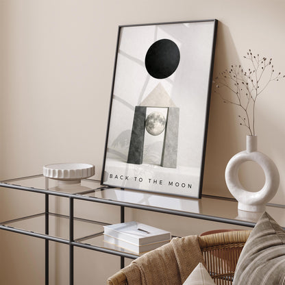 Back to the Moon Poster Artemis II Wall Art Print 2026