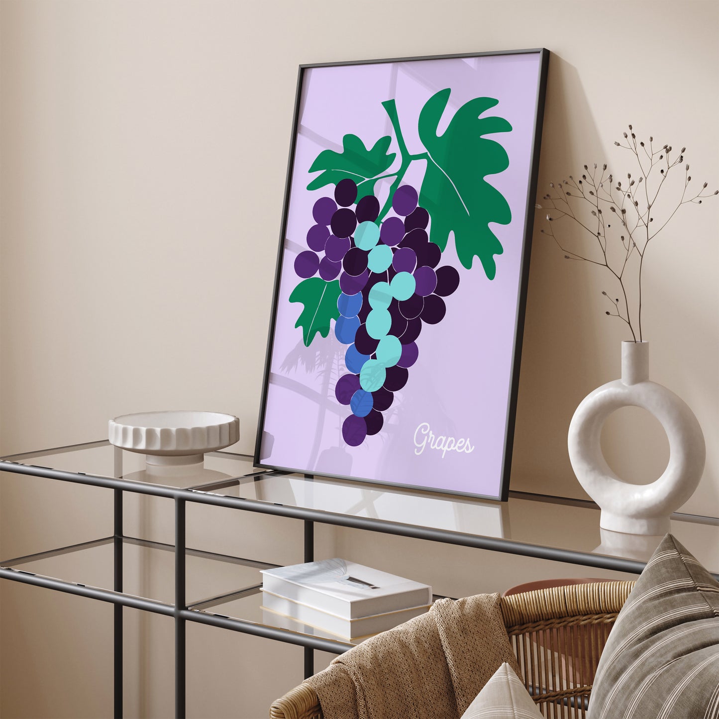 Grapes Fruit Kitchen Art Print