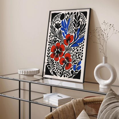 Retro Cut Outs Flowers Art Print