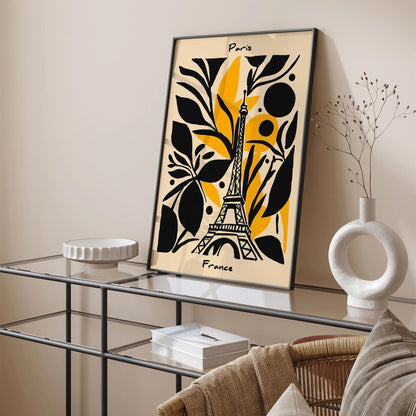 Paris France Modern Abstract Architectural Print