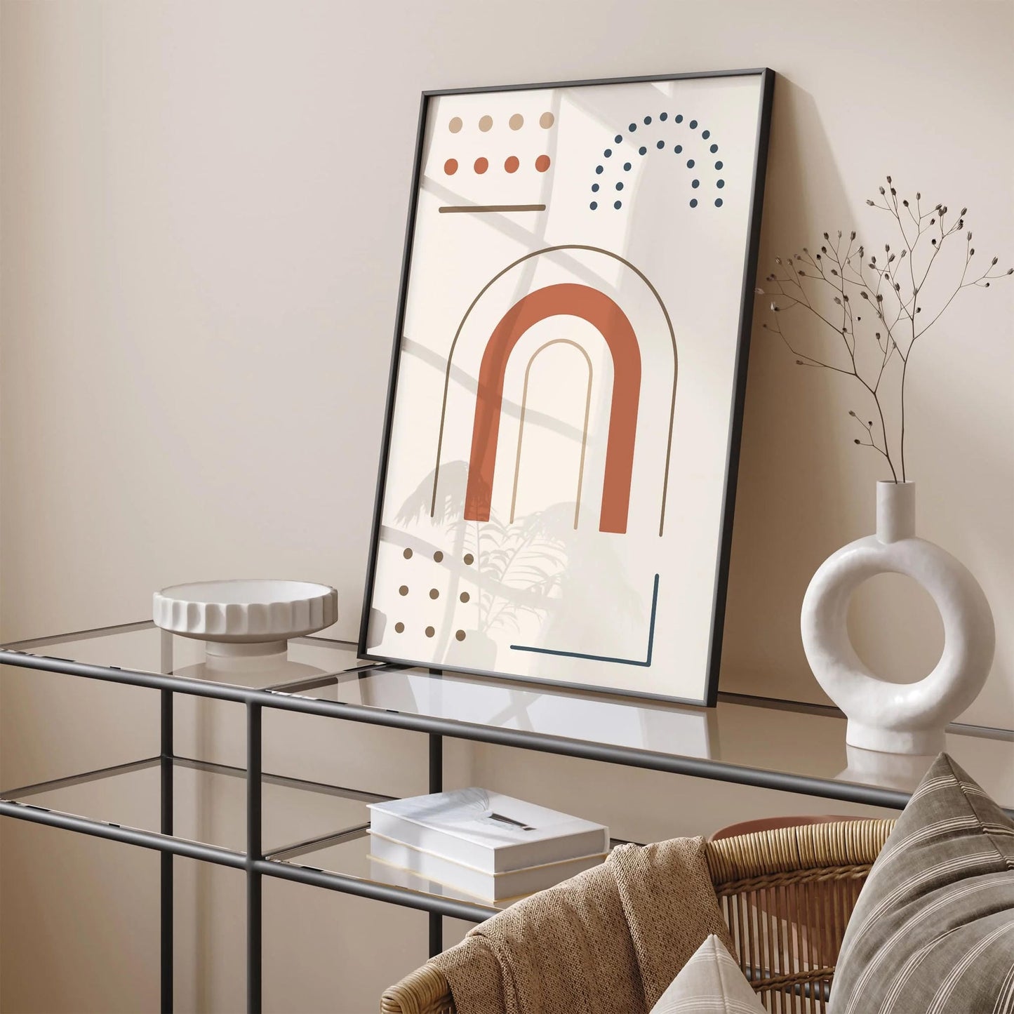 Modern Aesthetic Minimalist Art Print in Neutral Tones