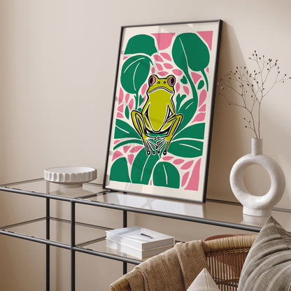 Cute Frog Print - Frog Pond Preserve Art