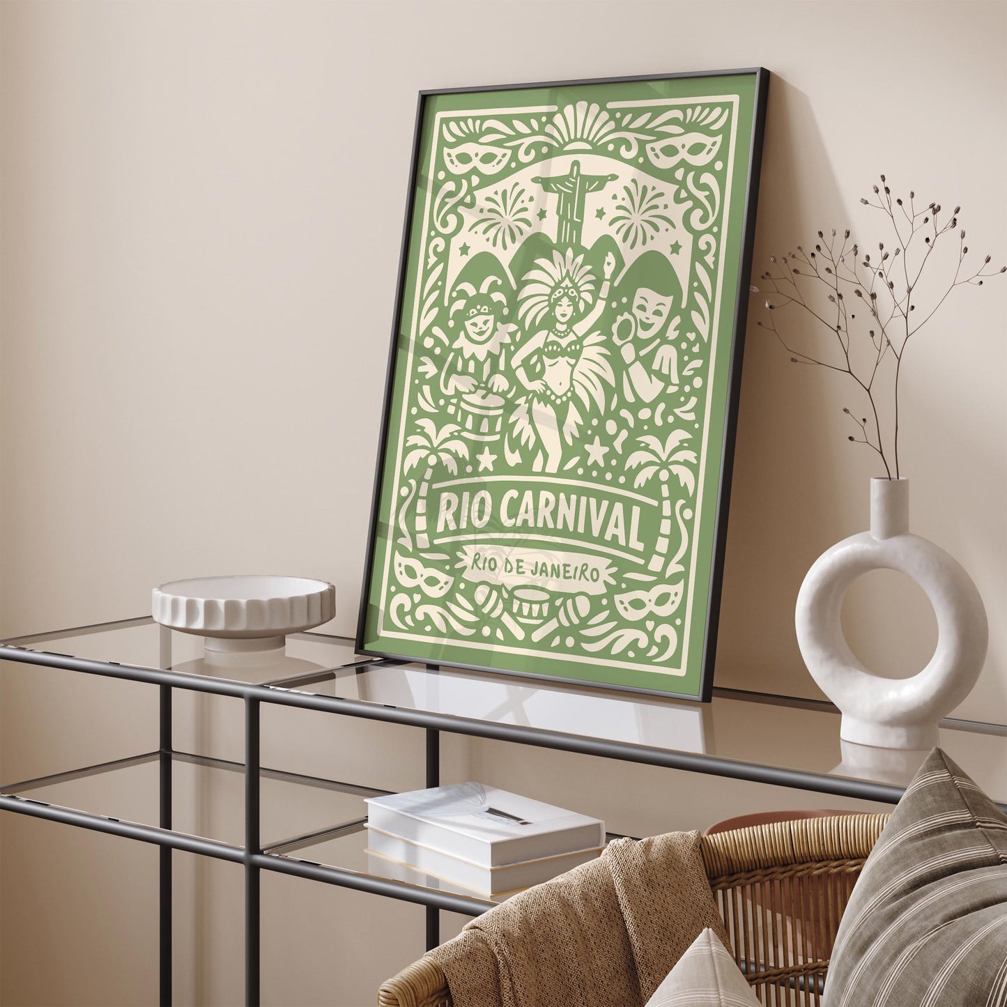 Rio Carnival Poster - Rio de Janeiro Wall Art - Music Festival Print