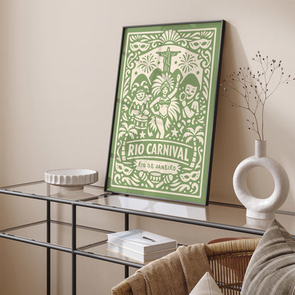Rio Carnival Poster - Rio de Janeiro Wall Art - Music Festival Print