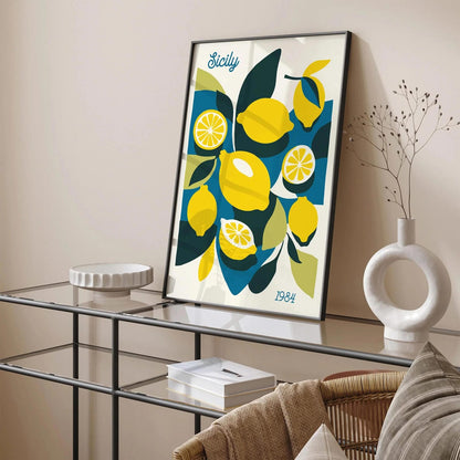 Sicily Lemon Yellow Poster