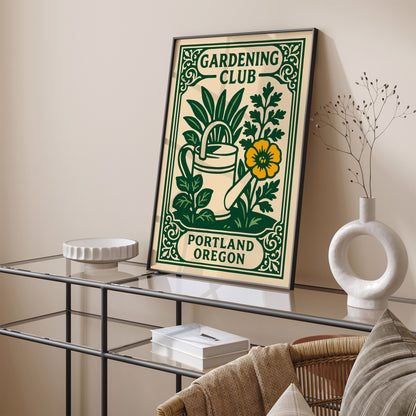 Portland Oregon Gardening Club Poster