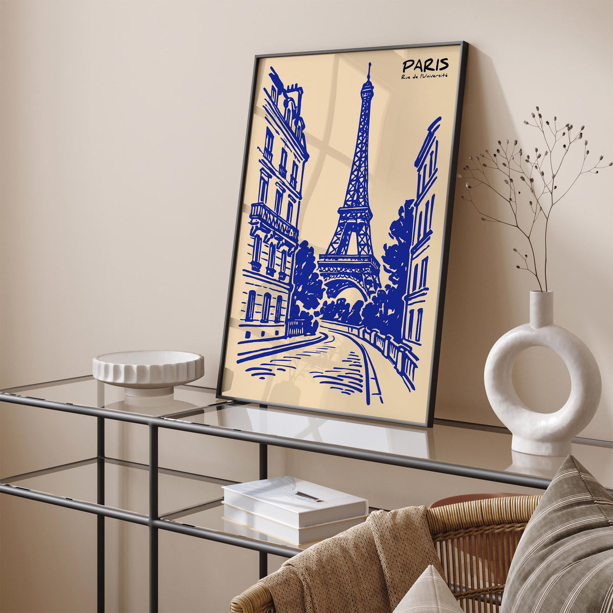 Paris Rue de l'Université Travel Poster