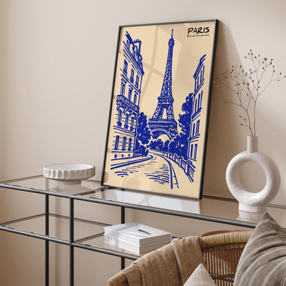 Paris Rue de l'Université Travel Poster
