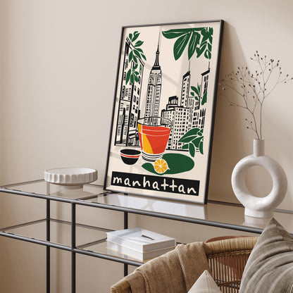 Manhattan Drink NYC Kitchen Wall Art