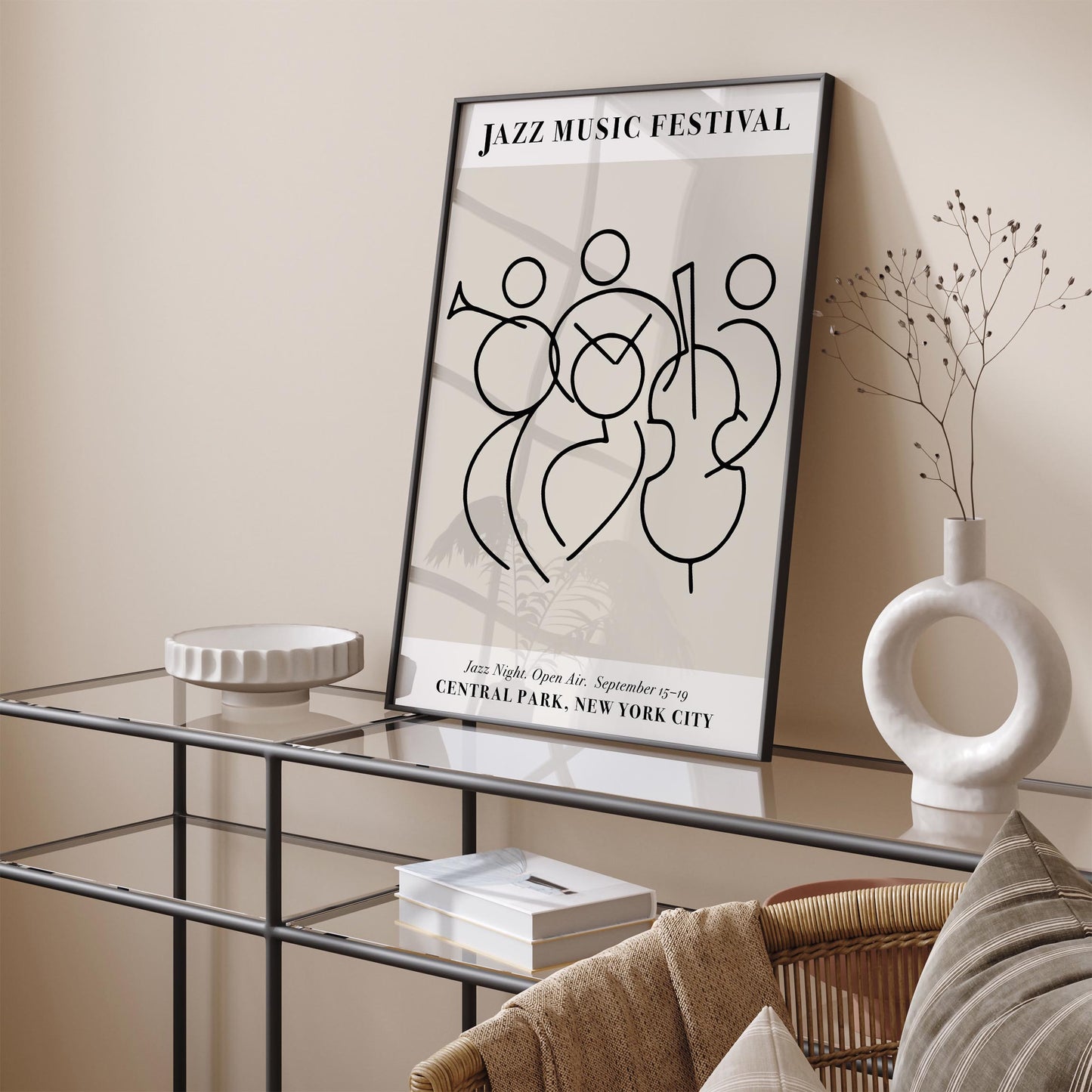 Jazz Festival Poster – Vintage Music Wall Art
