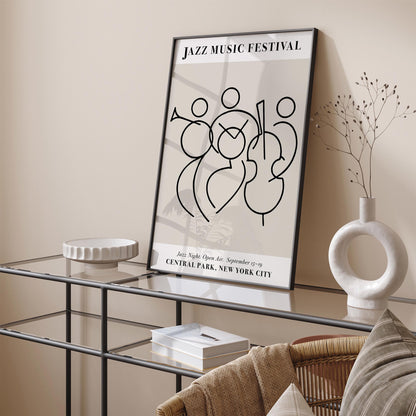 Jazz Festival Poster – Vintage Music Wall Art