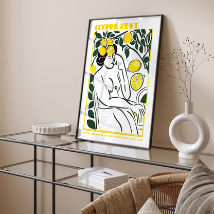 Citrus Zest Summer Retro Poster