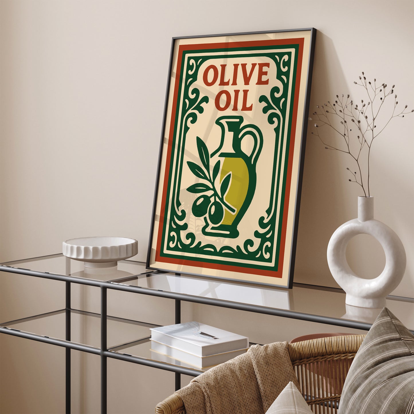 Olive Oil Poster - Rococo Restaurant Wall Decor