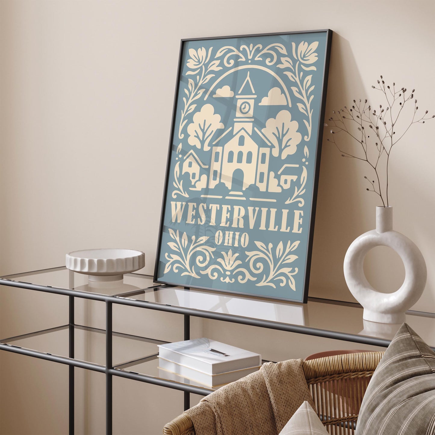 Westerville Ohio Travel Poster