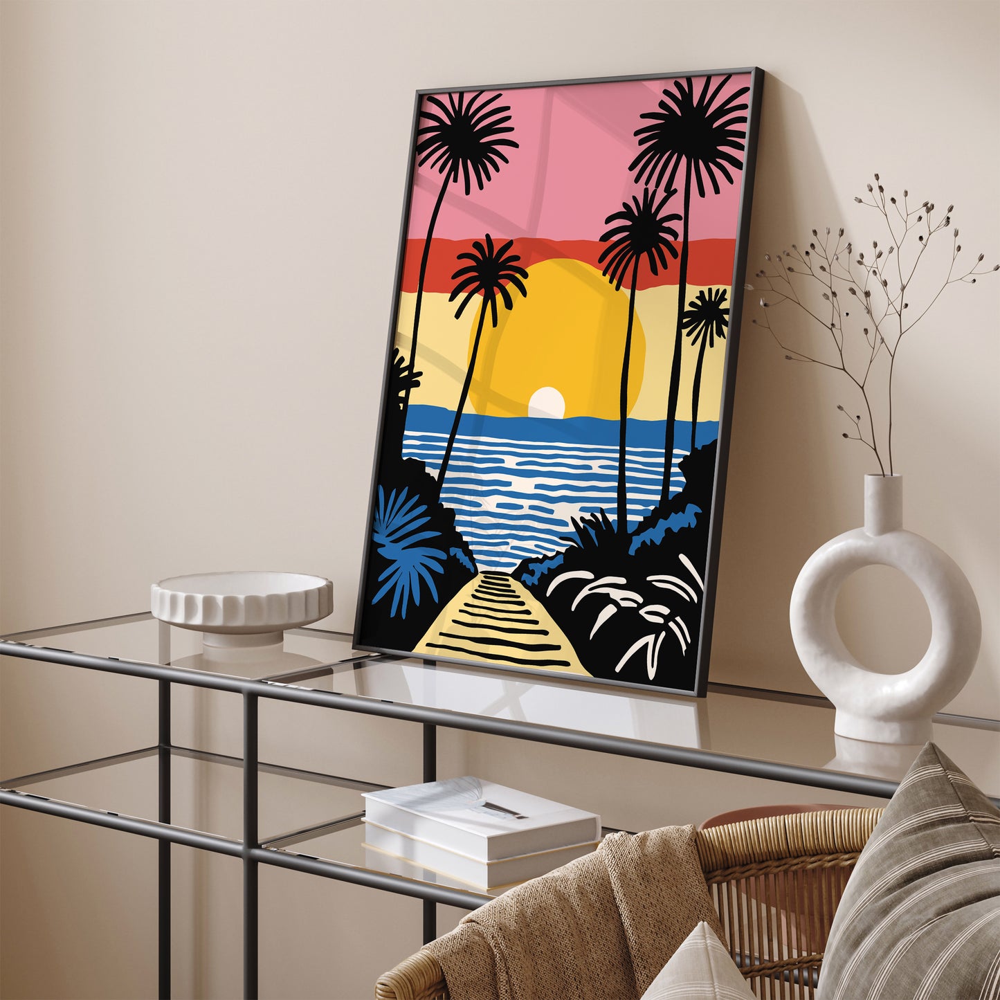 California Sunset Holiday Art Print