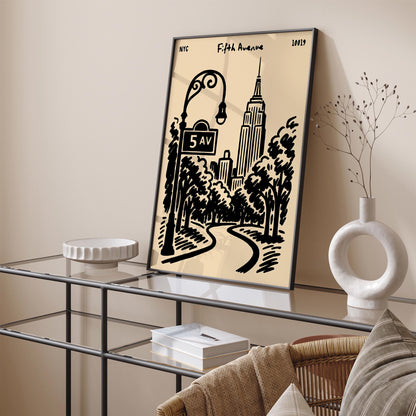 Fifth Avenue NYC Cityscape Poster
