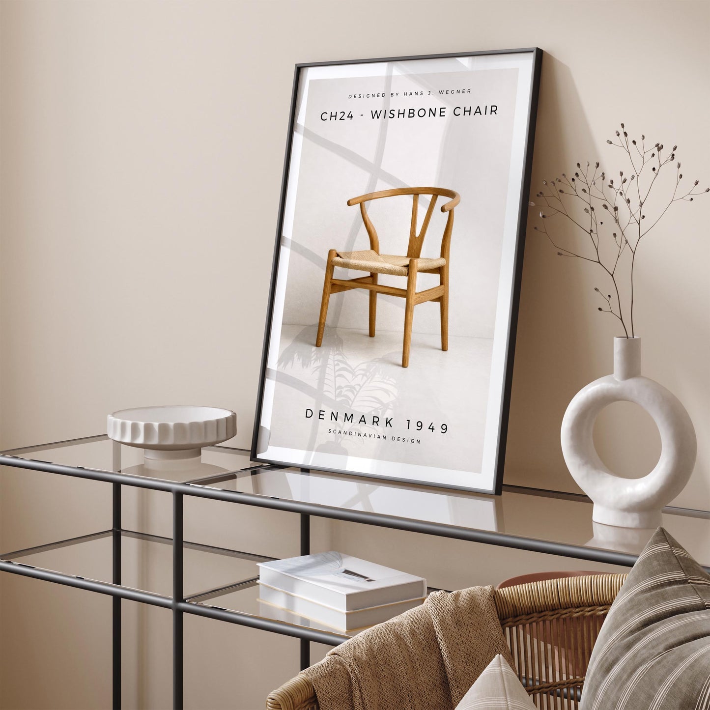 Wishbone Chair Nordic Design Poster