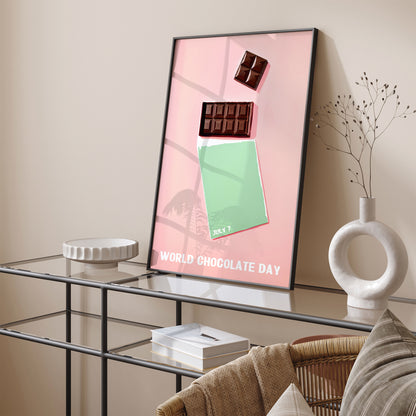 World Chocolate Day Pink Art Print