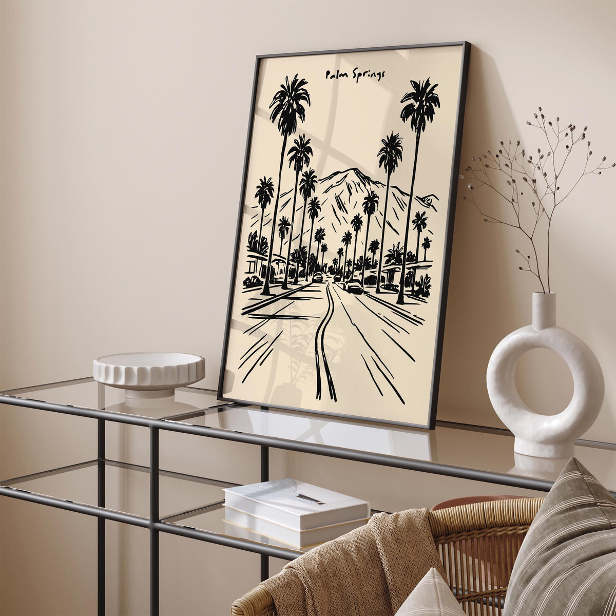 Palm Springs California Street Poster
