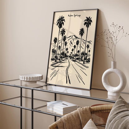 Palm Springs California Street Poster