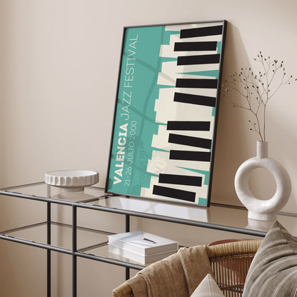 Valencia Jazz Festival Piano Poster