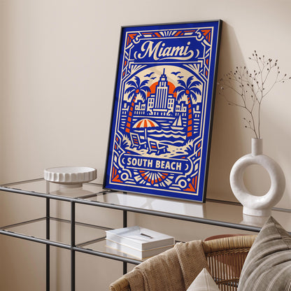 Miami South Beach Art Deco Poster