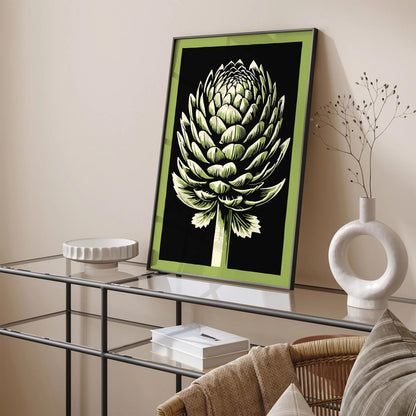 Retro Artichoke Art Print - Vintage Style