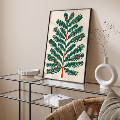 Christmas Tree Branch Kitchen Poster