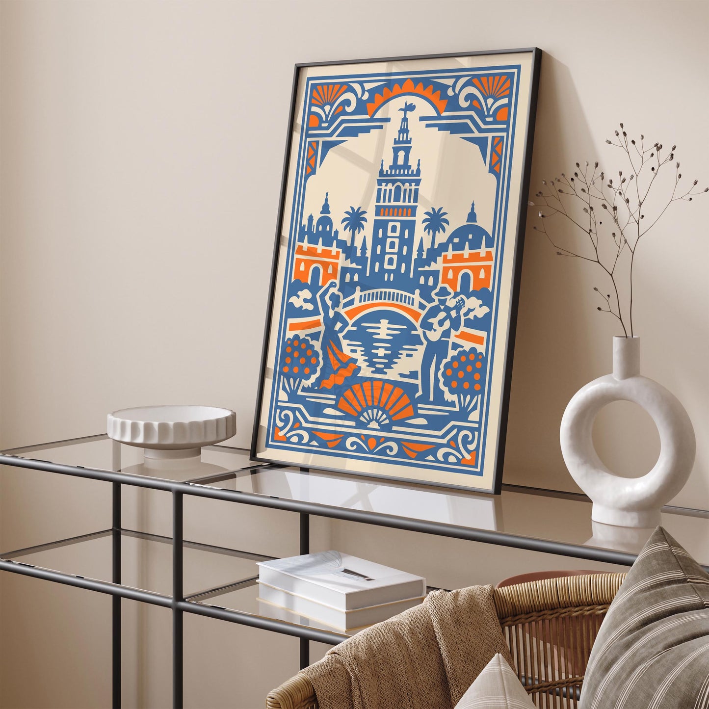 Andalusia Seville Travel Poster – Spain Wall Art Print