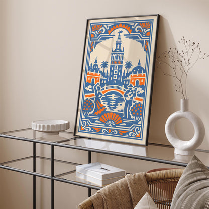 Andalusia Seville Travel Poster – Spain Wall Art Print