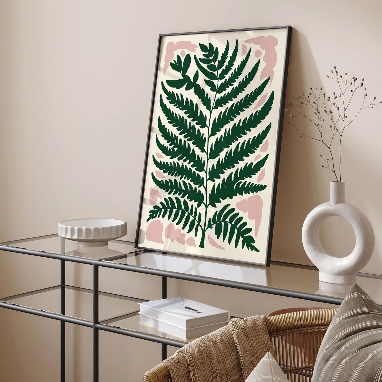 Green Fern Leaf Poster 2025