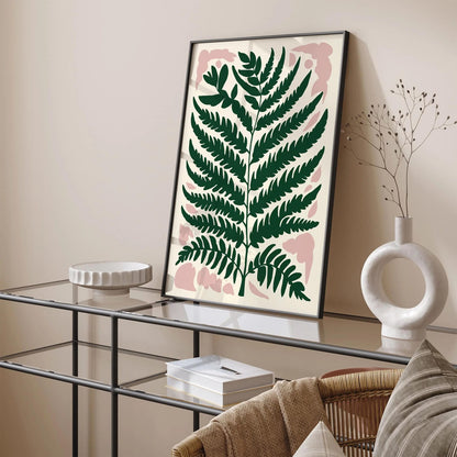 Green Fern Leaf Poster 2025