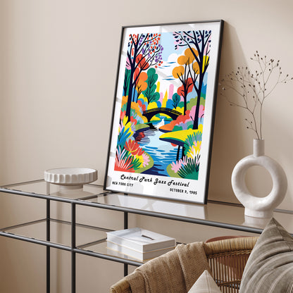 Central Park Jazz Festival Vibrant Music Poster