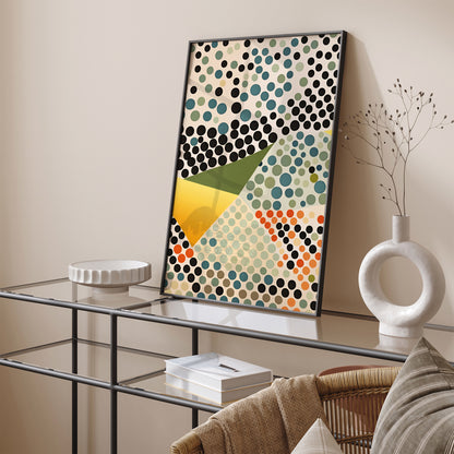 Mid-Century Polka Dots Abstract Poster