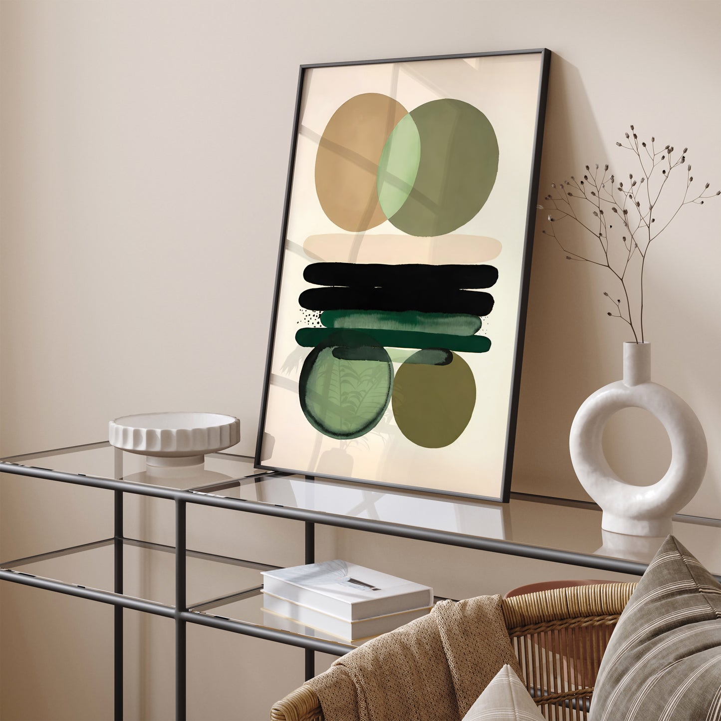 Whispering Shadows -  Aesthetic Abstract Painting Print