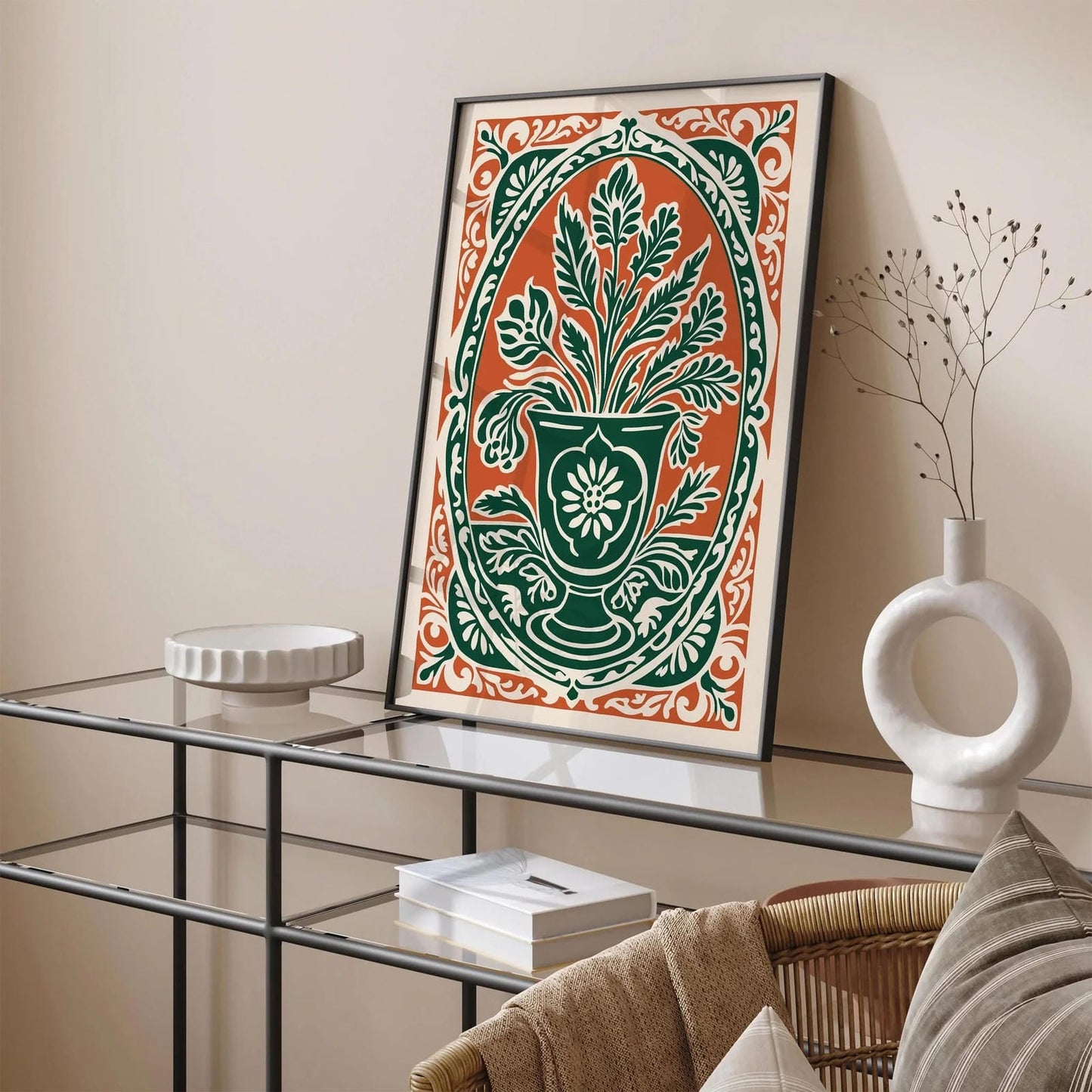 Rococo Botanical Elegant Wall Art Print
