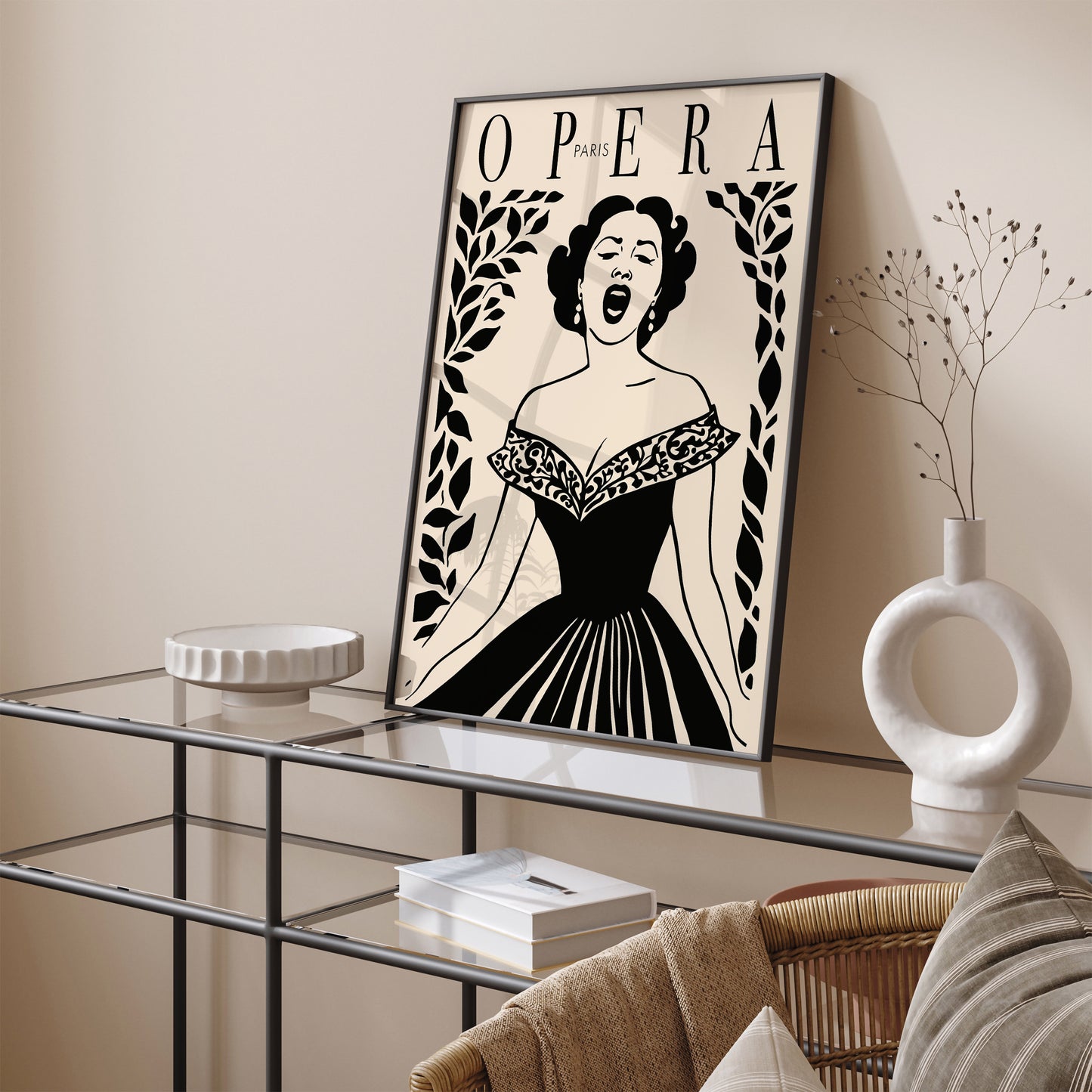Paris Opera Elegant Music Poster