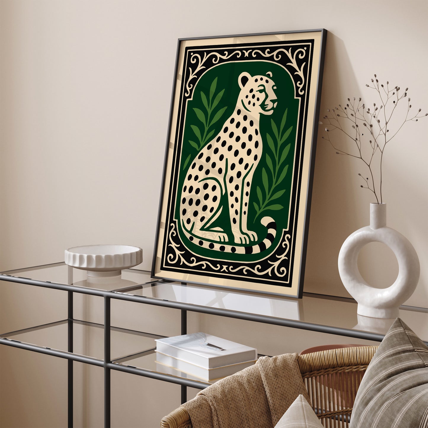 Elegant Cheetah Animal Art Print