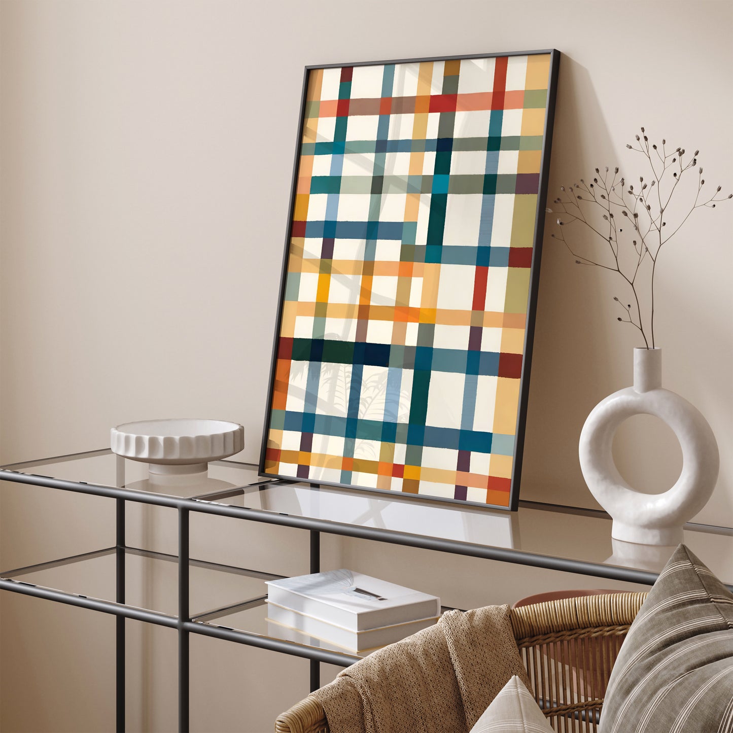 Mid Century Modern Geometric Art Print