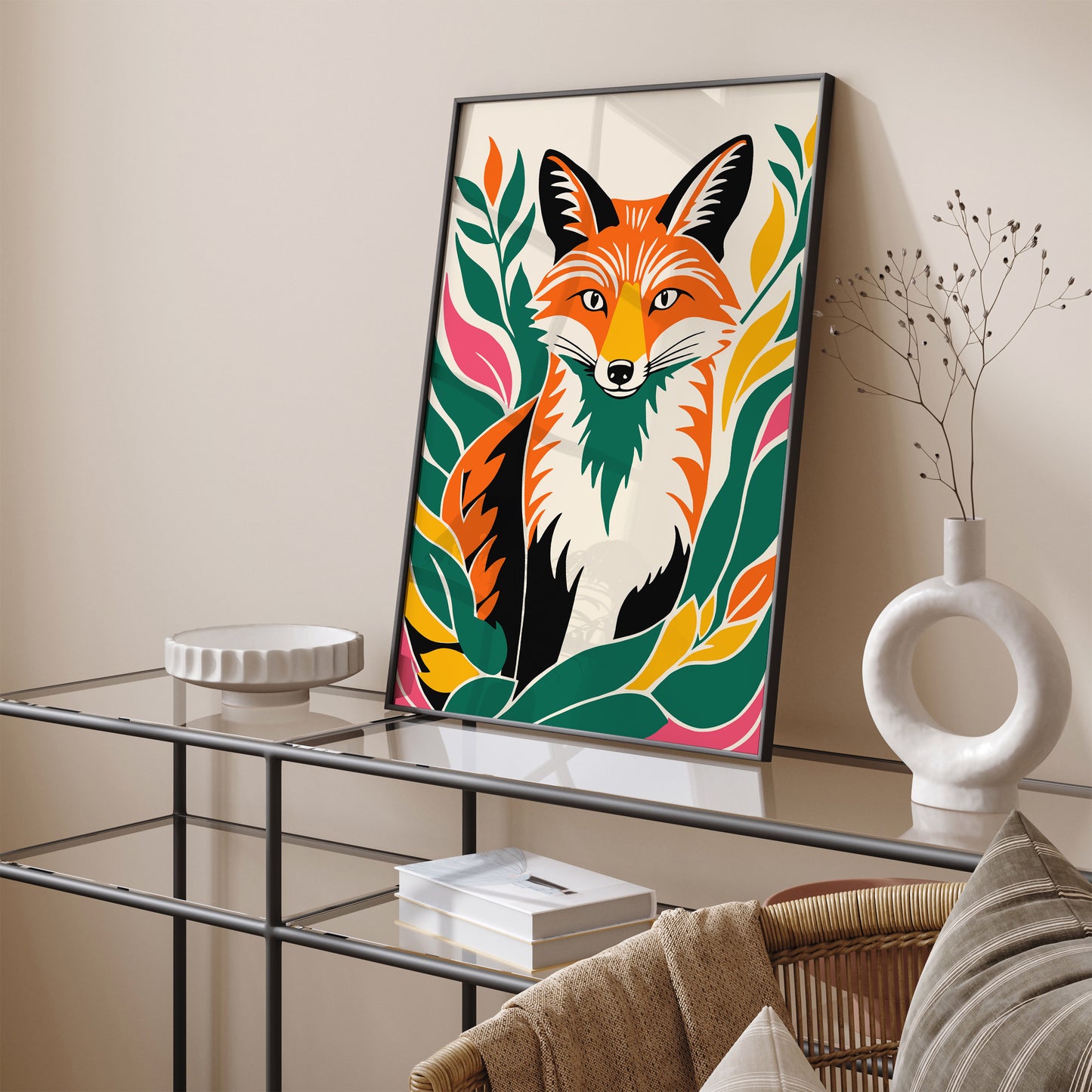 Cute Fox Kids Room Decor Art Print