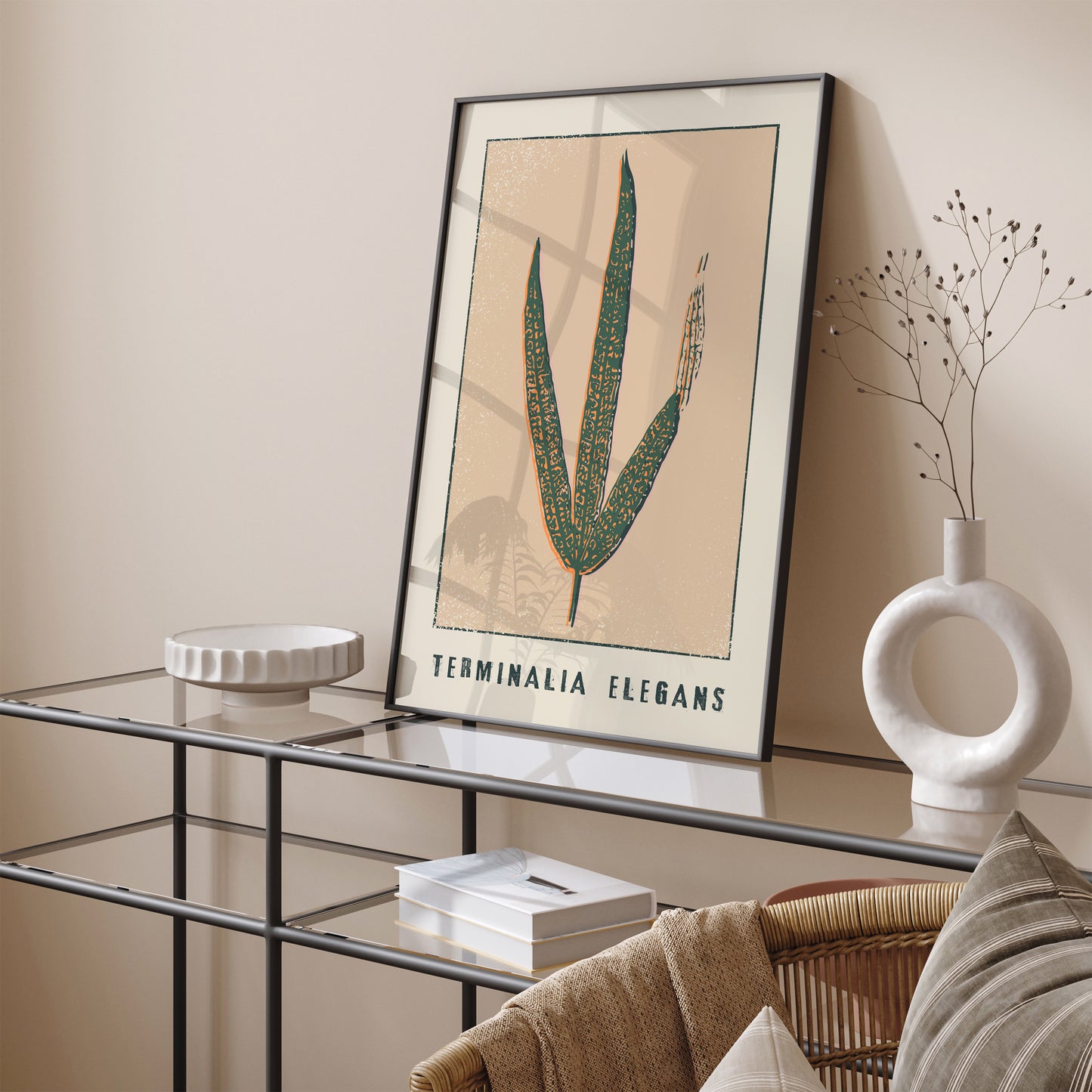 Terminalia Elegans Retro Floral Poster