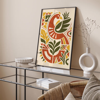 Phoenix Bird Afrohemian Wall Art Print