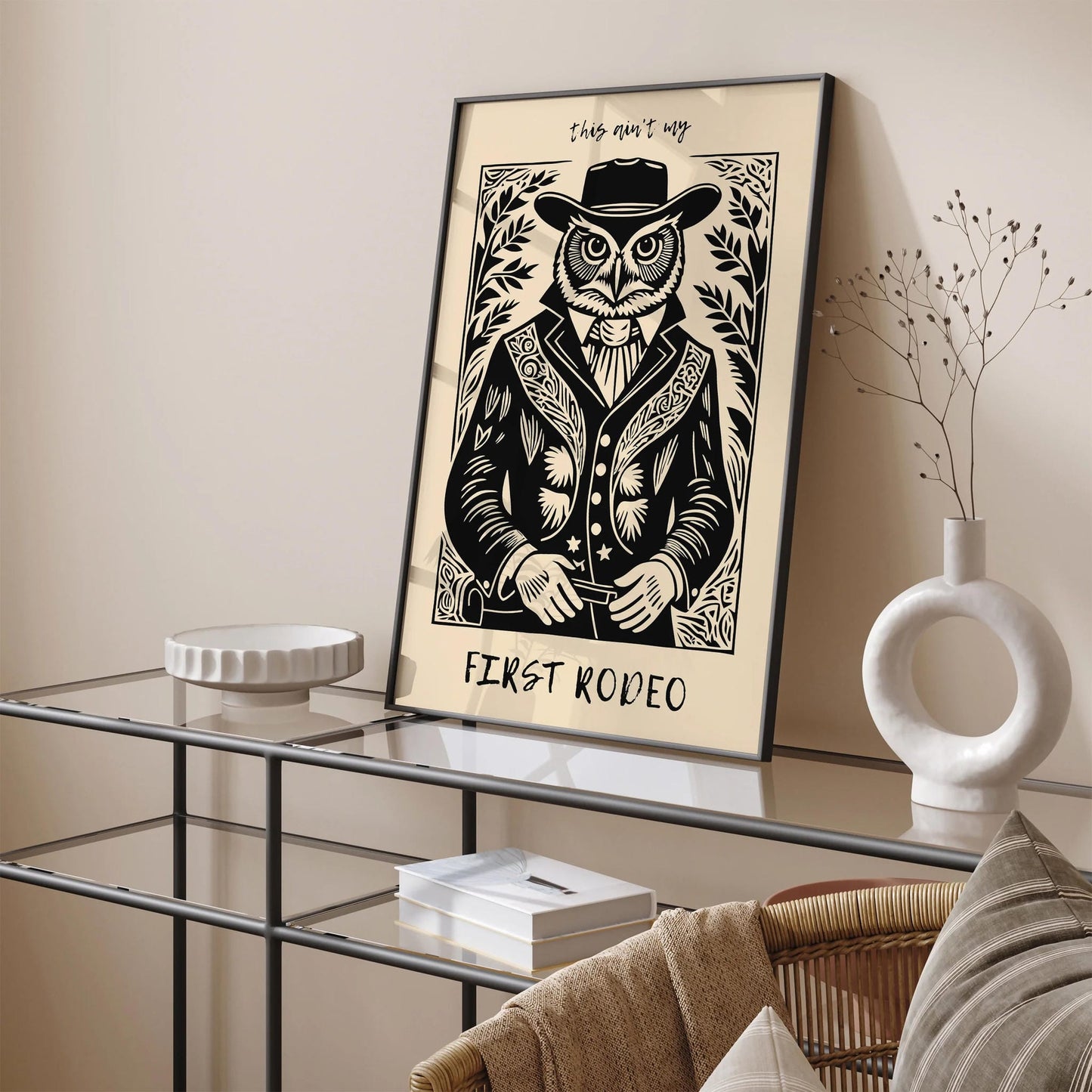 This Isn't My First Rodeo Poster, Funny Western Wall Art