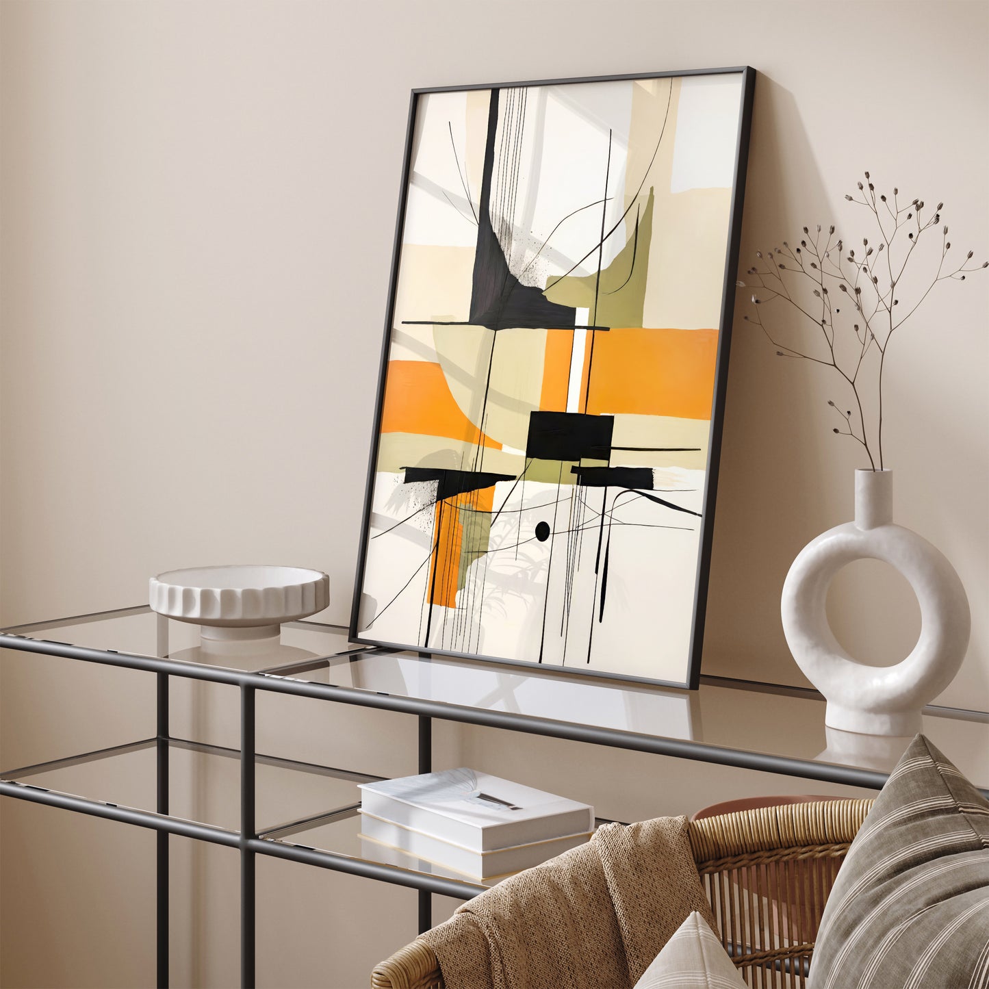 Dynamic Abstract Wall Art for Living Spaces