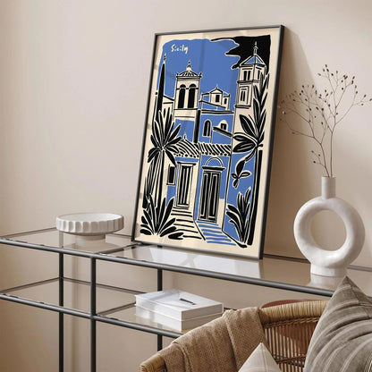 Sicily Cityscape Print – Italy Wall Art Decor