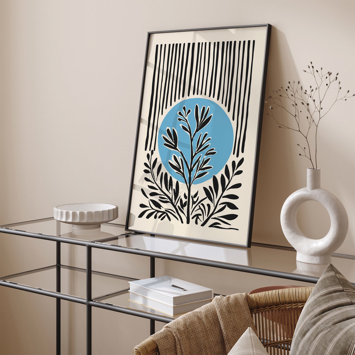 Modern Nature Black Art Print 2025