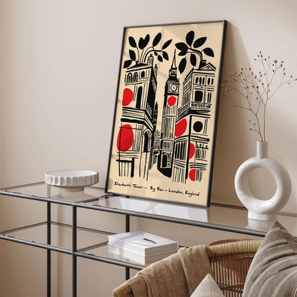 Big Ben London England Travel Poster