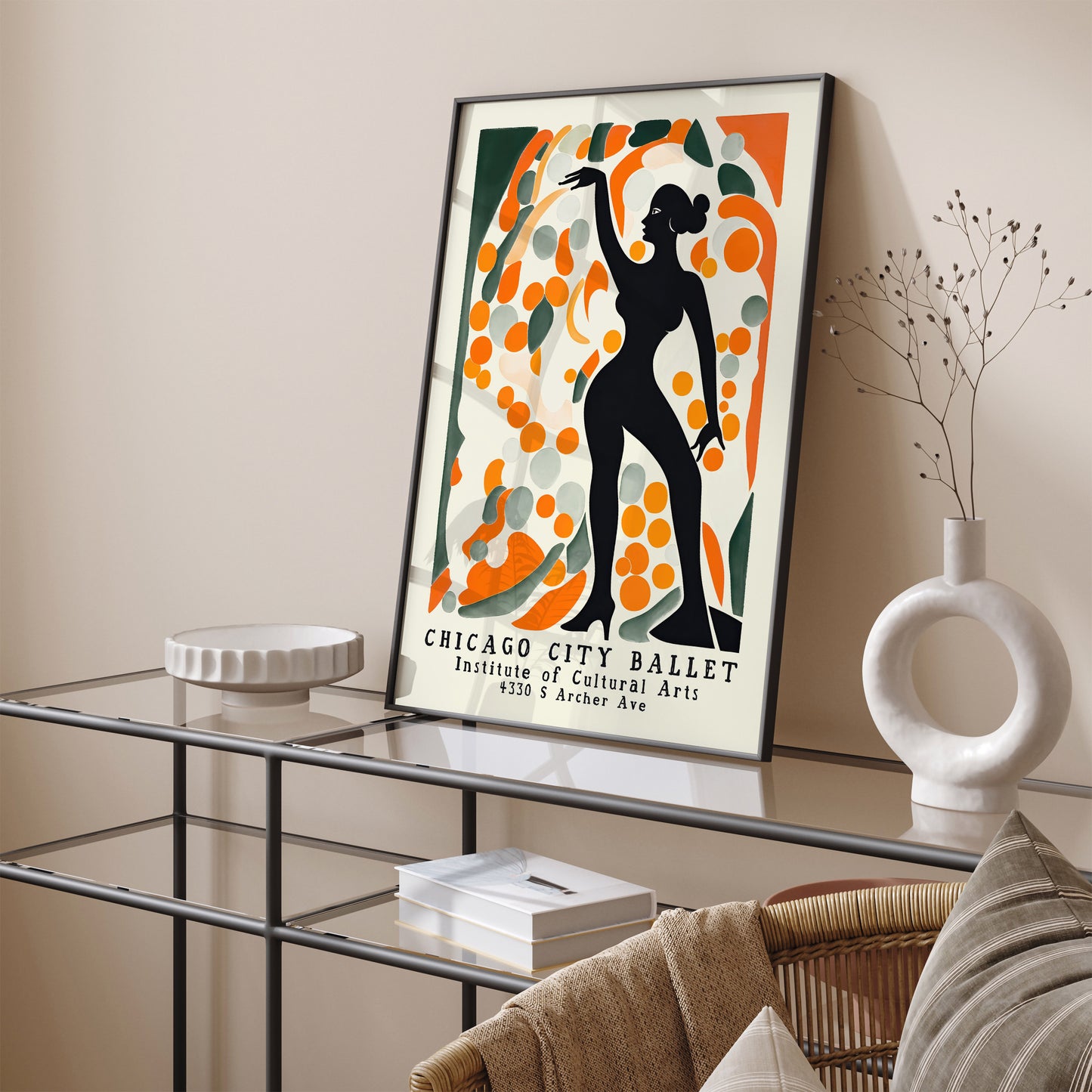 Chicago City Ballet Retro Ballerina Wall Art